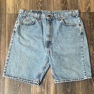 Vintage Levi 505 Light Blue Men's Jean Shorts Size 38 White Tab Made In USA